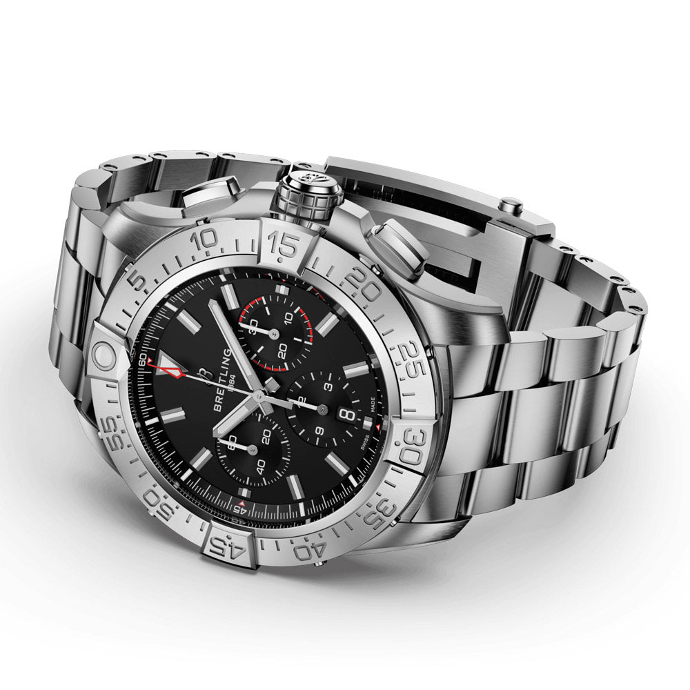 Breitling Super Avenger B01 Chronograph 46mm Black Dial Titanium Automatic Gents Watch EB0148101B1E1