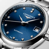 Longines Master Collection 25.5mm Blue Dial Diamond Automatic Ladies Watch L2.128.4.97.6