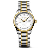 Longines Master Collection 29mm MOP Diamond Dot Dial 18ct Gold Capped Steel Automatic Ladies Watch L2.257.5.87.7