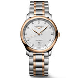 Longines Master Collection 38.5mm Silver Dial 18ct Rose Gold Capped Steel Diamond Automatic Watch L2.628.5.97.7