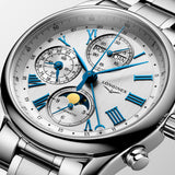 Longines Master Collection 40mm Silver Dial Automatic Chronograph Day & Date Moonphase Gents Watch L2.673.4.71.6