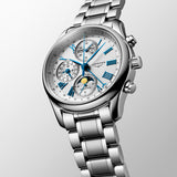 Longines Master Collection 40mm Silver Dial Automatic Chronograph Day & Date Moonphase Gents Watch L2.673.4.71.6