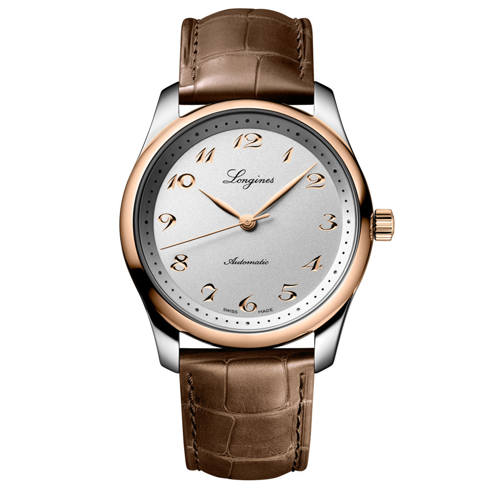 Longines Master Collection 40mm Silver Dial 18ct Pink Gold Capped Steel Automatic Gents Watch L2.793.5.70.2