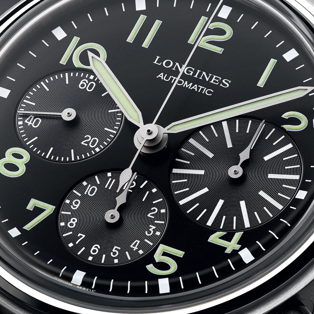 Longines Avigation BigEye 41mm Black Dial Automatic Chronograph Gents Watch L2.816.4.53.2