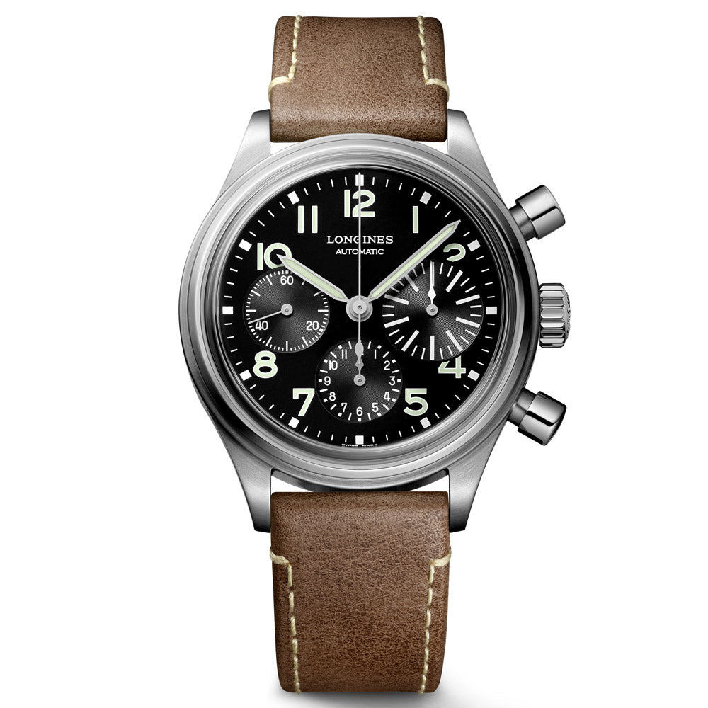 Longines Avigation BigEye 41mm Black Dial Automatic Chronograph Gents Watch L2.816.4.53.2