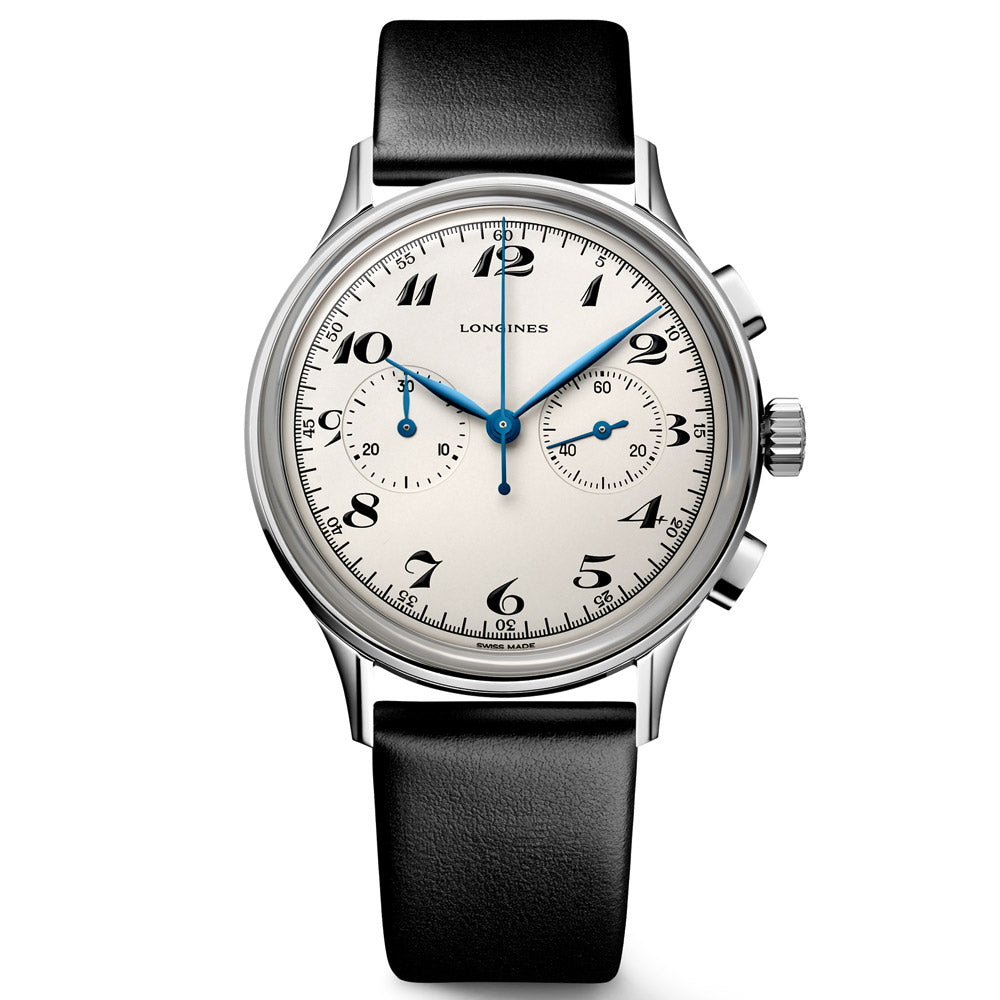 Longines Heritage Classic 40mm Silver Dial Automatic Chronograph Gents Watch L2.827.4.73.0