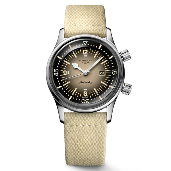 Longines Legend Diver 36mm Beige Dial Automatic Watch L3.374.4.30.2