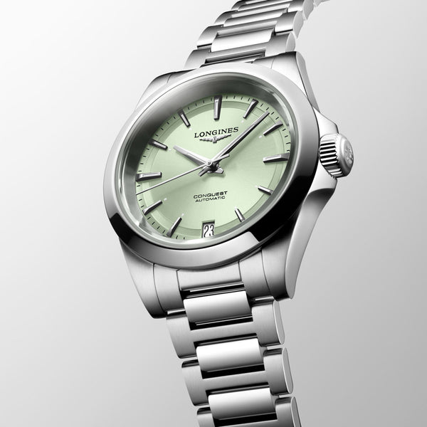 Longines Conquest 34mm Green Dial Automatic Ladies Watch L3.430.4.02.6