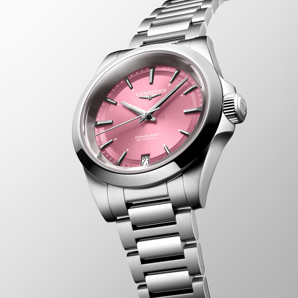 Longines Conquest 34mm Pink Dial Automatic Ladies Watch L3.430.4.99.6