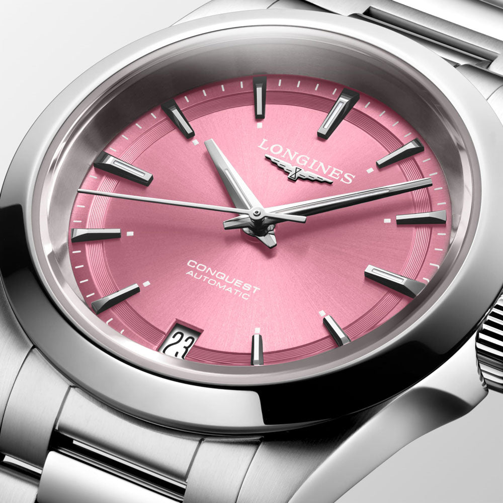 Longines Conquest 34mm Pink Dial Automatic Ladies Watch L3.430.4.99.6