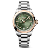 Longines Conquest 34mm Green Dial 18ct Rose Gold Capped Steel Automatic Ladies Watch L3.430.5.02.6