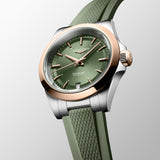 Longines Conquest 34mm Green Dial 18ct Rose Gold Capped Steel Automatic Ladies Watch L3.430.5.02.9