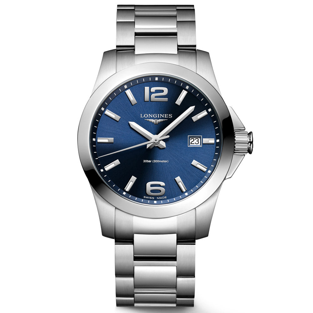 Longines Conquest 41mm Blue Dial Quartz Gents Watch L3.759.4.96.6