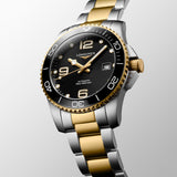 Longines HydroConquest 41mm Black Dial Yellow PVD Steel Automatic Gents Watch L3.781.3.56.7