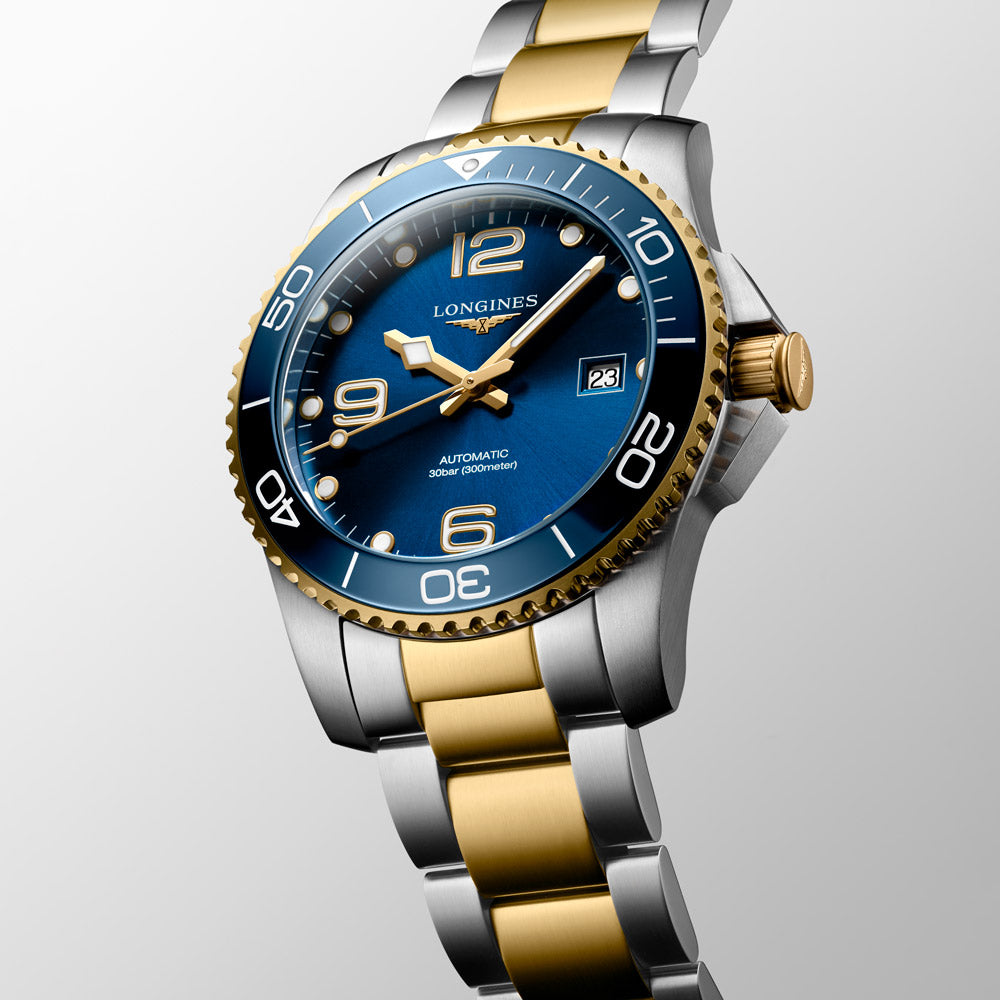 Longines HydroConquest 41mm Blue Dial Yellow PVD Steel Automatic Gents Watch L3.781.3.96.7