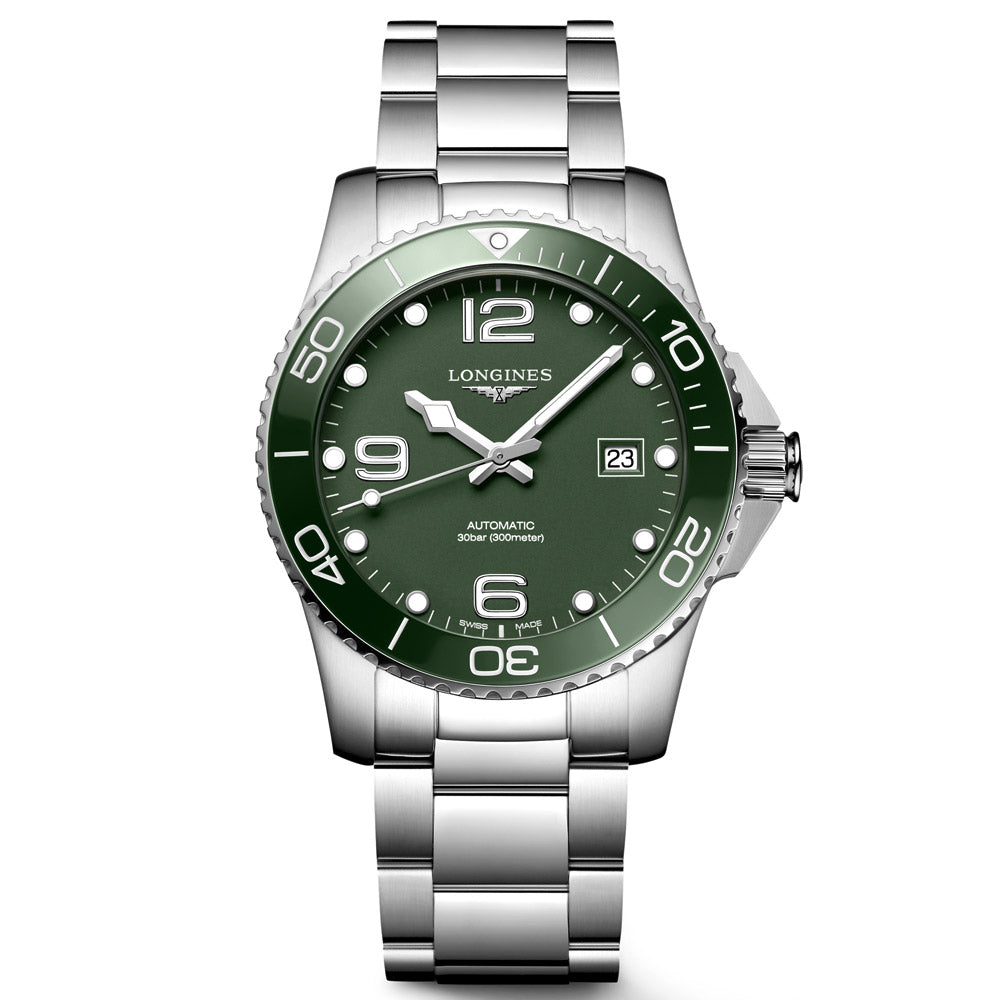 Longines HydroConquest 41mm Green Dial Automatic Gents Watch L3.781.4.06.6