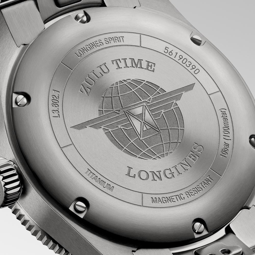 Longines Spirit Zulu Time GMT 39mm Anthracite Dial Titanium Automatic Watch L3.802.1.53.6