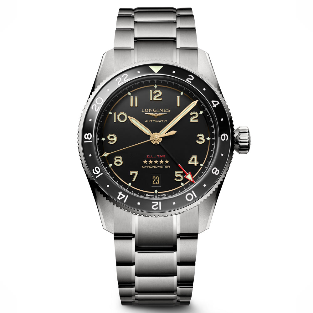 Longines Spirit Zulu Time GMT 39mm Anthracite Dial Titanium Automatic Watch L3.802.1.53.6