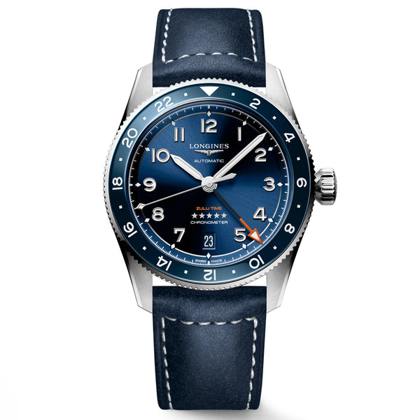 Longines Spirit Zulu Time GMT 39mm Blue Dial Automatic Watch L3.802.4.93.2