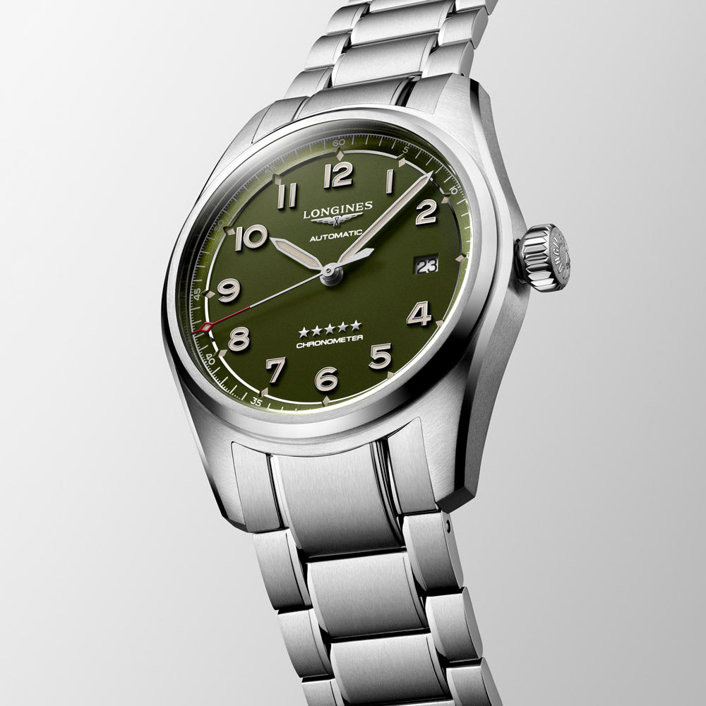 Longines Spirit 40mm Green Dial Automatic Watch L3.810.4.03.6