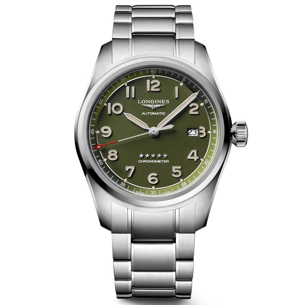 Longines Spirit 42mm Green Dial Automatic Gents Watch L3.811.4.03.6