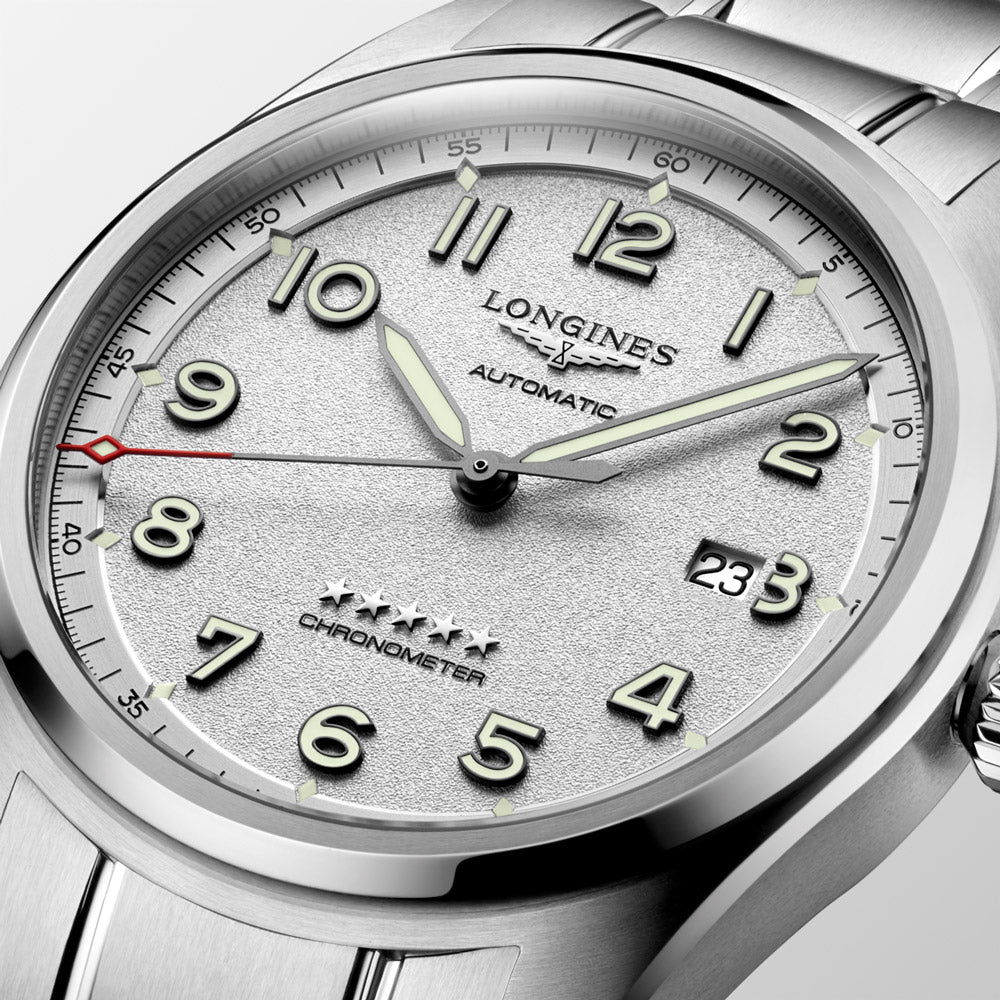 Longines Spirit 42mm Silver Dial Automatic Gents Watch L3.811.4.73.6