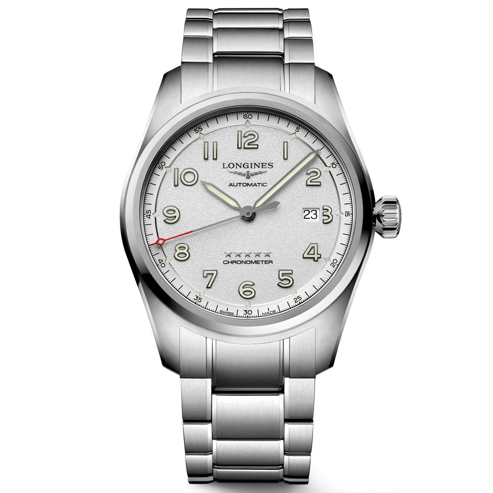 Longines Spirit 42mm Silver Dial Automatic Gents Watch L3.811.4.73.6