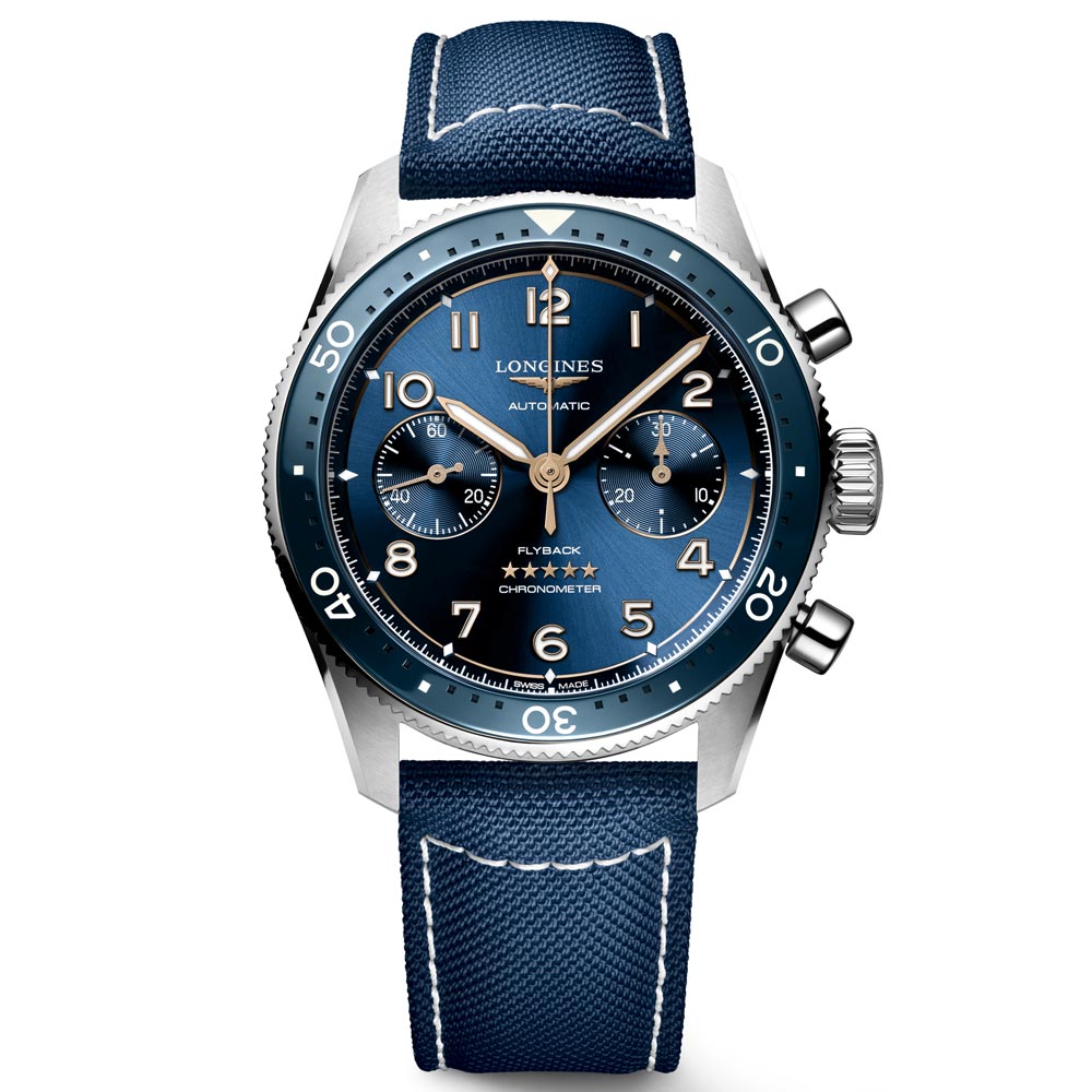 Longines Spirit Flyback 42mm Blue Dial Automatic Chronograph Gents Wat