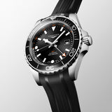 Longines HydroConquest GMT 43mm Black Dial Automatic Gents Watch L3.890.4.56.9