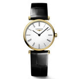 Longines La Grande Classique 24mm White Dial Yellow PVD Steel Ladies Quartz Watch L4.209.2.11.2