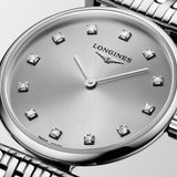 Longines La Grande Classique 24mm Grey Dial Diamond Ladies Quartz Watch L4.209.4.70.6