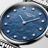 Longines La Grande Classique 24mm Blue MOP Diamond Dot Dial Ladies Quartz Watch L4.209.4.81.6