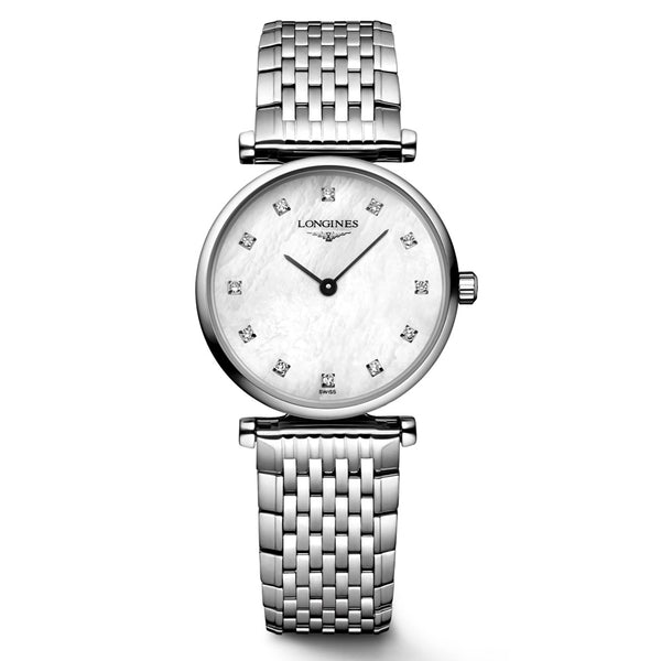 Longines La Grande Classique 24mm MOP Diamond Dot Dial Ladies Quartz Watch L4.209.4.87.6