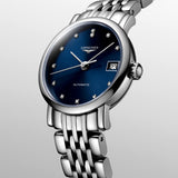 Longines Elegant Collection 25.5mm Blue Diamond Dot Dial Automatic Ladies Watch L4.309.4.97.6