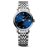 Longines Elegant Collection 25.5mm Blue Diamond Dot Dial Automatic Ladies Watch L4.309.4.97.6