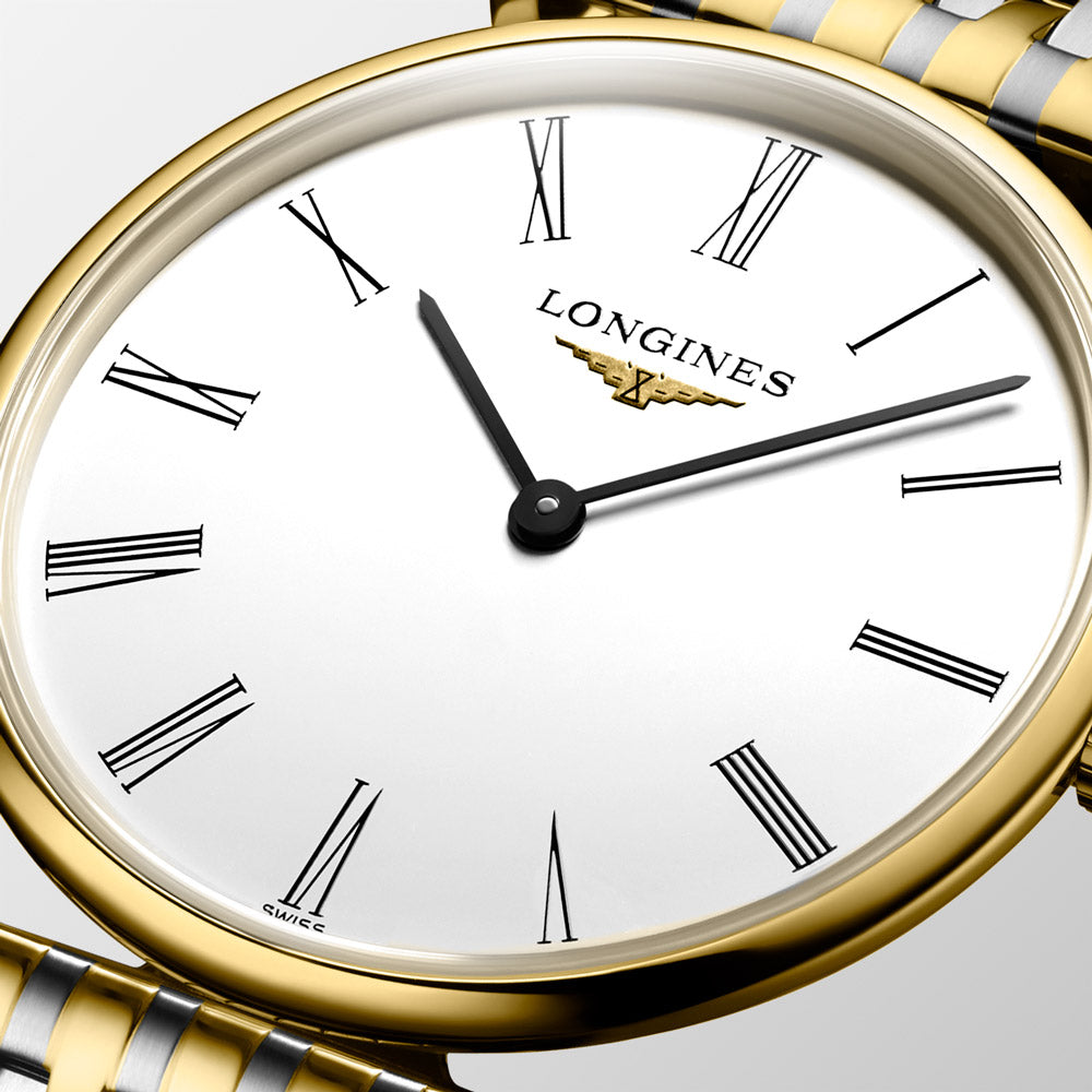 Longines La Grande Classique 29mm White Dial Yellow PVD Steel Ladies Quartz Watch L4.512.2.11.7