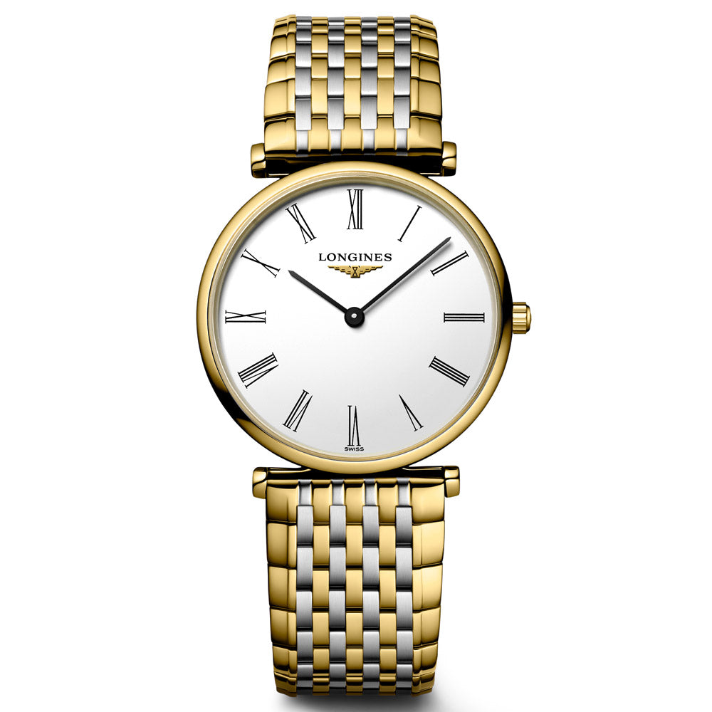 Longines La Grande Classique 29mm White Dial Yellow PVD Steel Ladies Quartz Watch L4.512.2.11.7