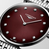 Longines La Grande Classique 29mm Bordeaux Dial Diamond Ladies Quartz Watch L4.512.4.91.6