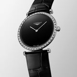 Longines La Grande Classique 29mm Black Dial Diamond Ladies Quartz Watch L4.523.0.50.2