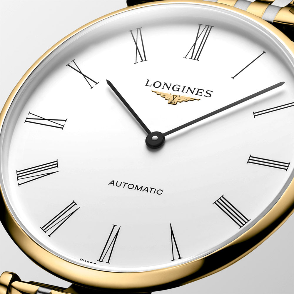 Longines La Grande Classique 38mm White Dial Yellow PVD Steel Automatic Watch L4.918.2.11.7