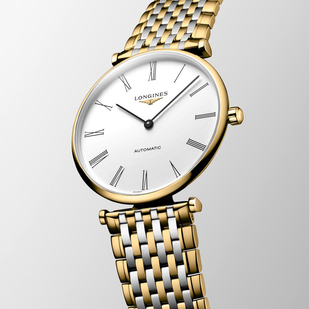 Longines La Grande Classique 38mm White Dial Yellow PVD Steel Automatic Watch L4.918.2.11.7