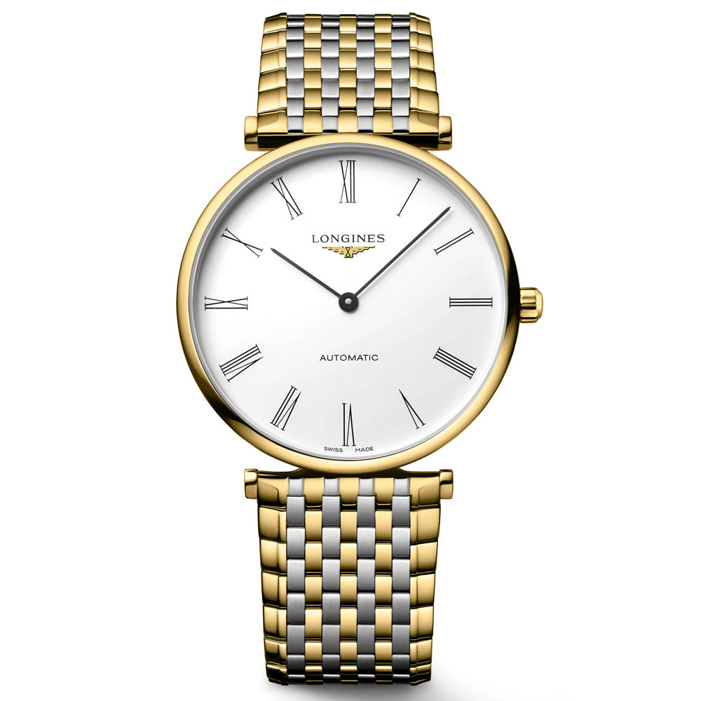 Longines La Grande Classique 38mm White Dial Yellow PVD Steel Automatic Watch L4.918.2.11.7