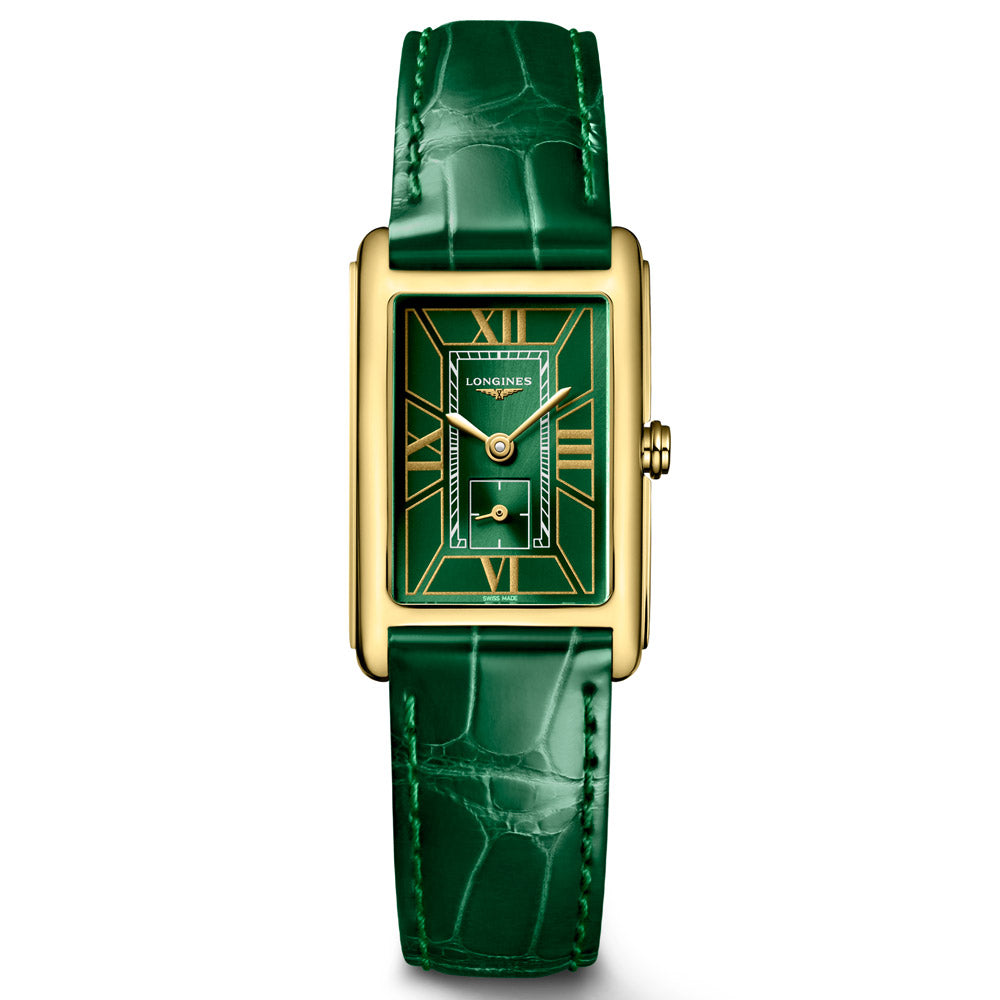 Longines DolceVita Green Dial 18ct Yellow Gold Ladies Quartz Watch L5.255.6.95.2