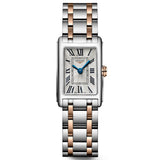 Longines DolceVita Silver Dial 18ct Rose Gold Capped Steel Ladies Quartz Watch L5.258.5.71.7