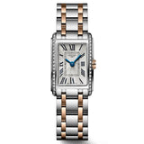 Longines DolceVita Silver Dial 18ct Rose Gold Capped Steel Diamond Ladies Quartz Watch L5.258.5.79.7