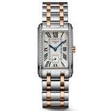 Longines DolceVita Silver Dial 18ct Rose Gold Capped Steel Diamond Ladies Quartz Watch L5.512.5.79.7