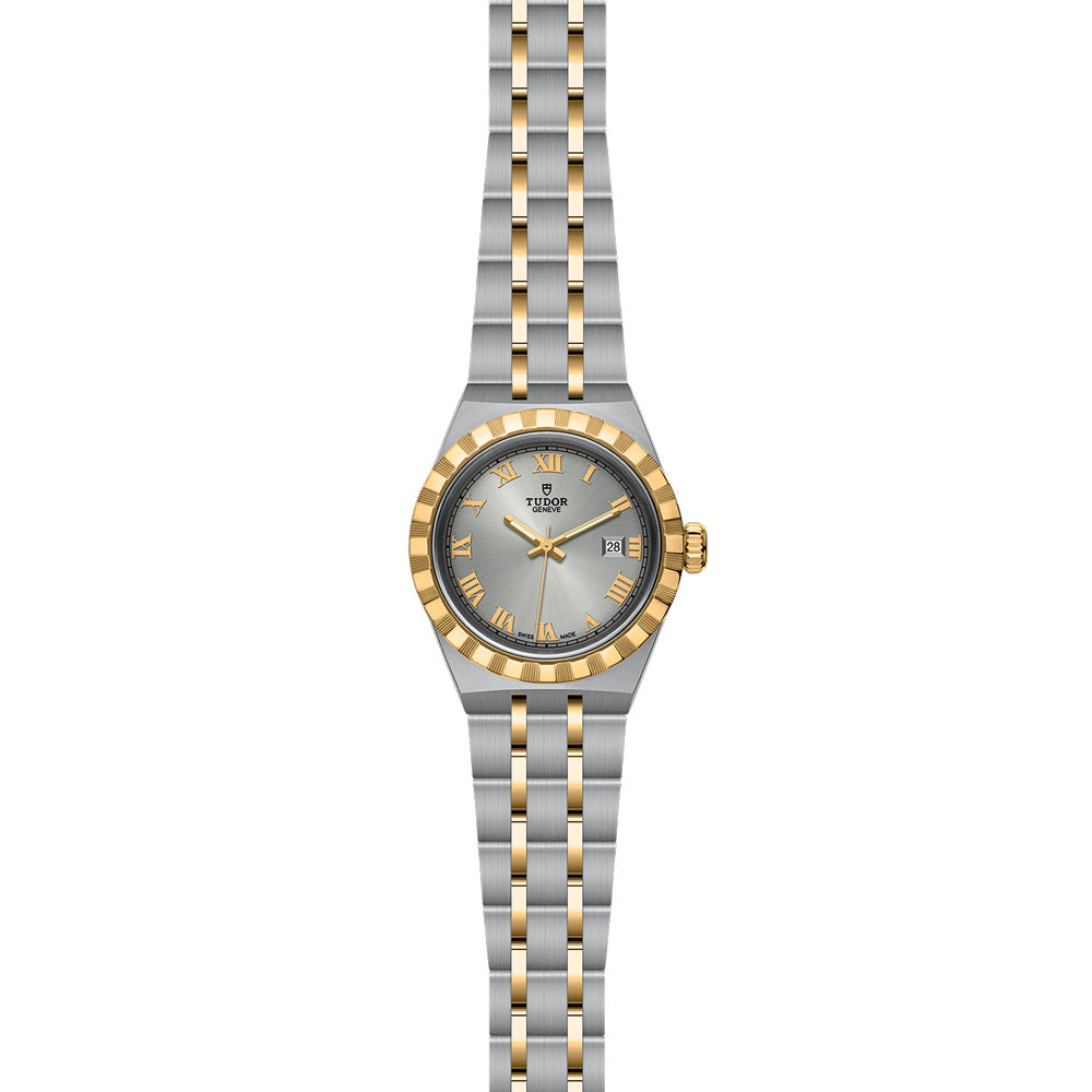 TUDOR Royal 28mm Silver Dial 18ct Gold and Steel Automatic Ladies Watch M28303-0001