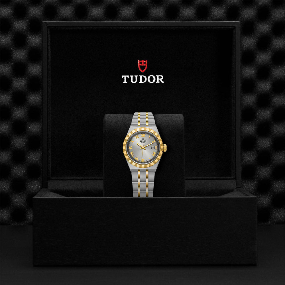 TUDOR Royal 28mm Silver Dial 18ct Gold and Steel Automatic Ladies Watch M28303-0001