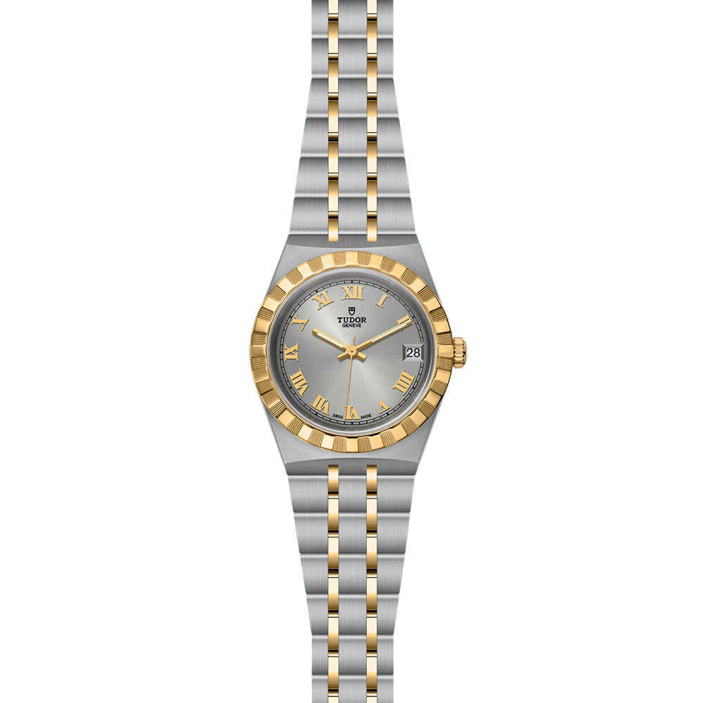 TUDOR Royal 34mm Silver Dial Steel & Gold Ladies Watch M28403-0001