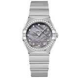 OMEGA Constellation 28mm Lavender Diamond Dot Dial Diamond Bezel Ladies Quartz Watch 13115286099001